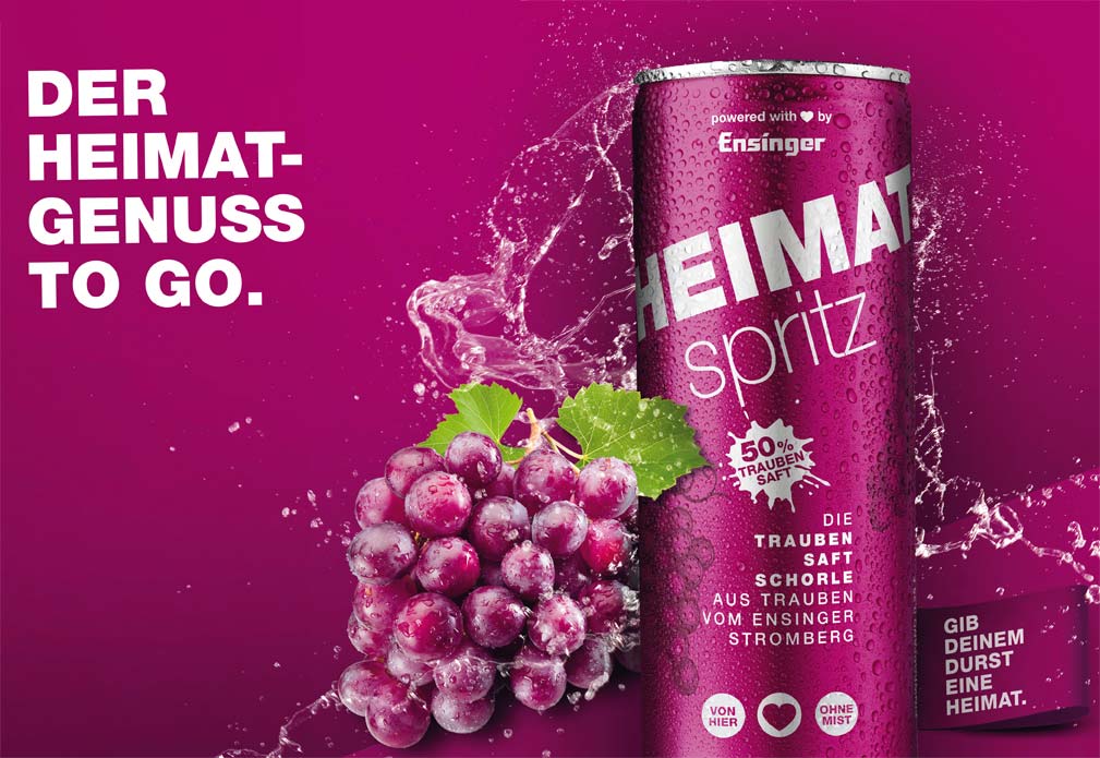 Der Heimat-Genuss To Go Gib Deinem Durst eine Heimat Heimat spriz von Ensinger gibt es bei Drinkscout24